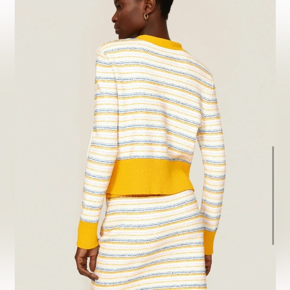 Milly Striped Tweed Cardigan size M Preowned - Picture 15 of 16